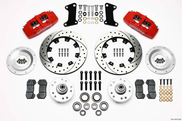 DP6A Front Kit,12.19", Drilled, Red
