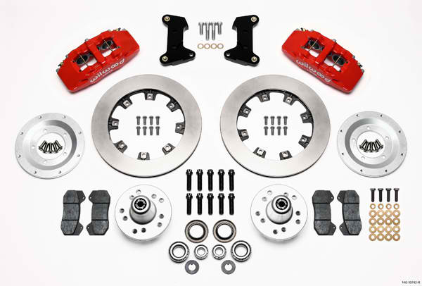DP6A Front Kit,12.19", Drilled,Red