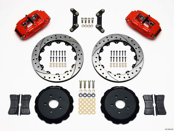 SL6 Front Kit,12.88", Drilled, Red