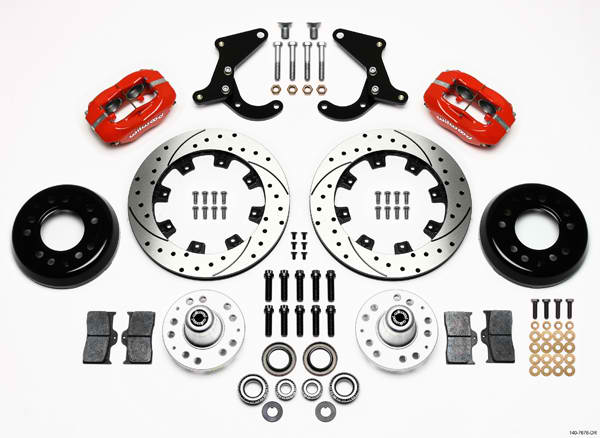 DP6A Front Kit,12.19", Drilled,Red
