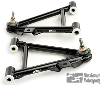 MM Front Control Arms, 1979-93, Rearward-offset Geometry, Urethane